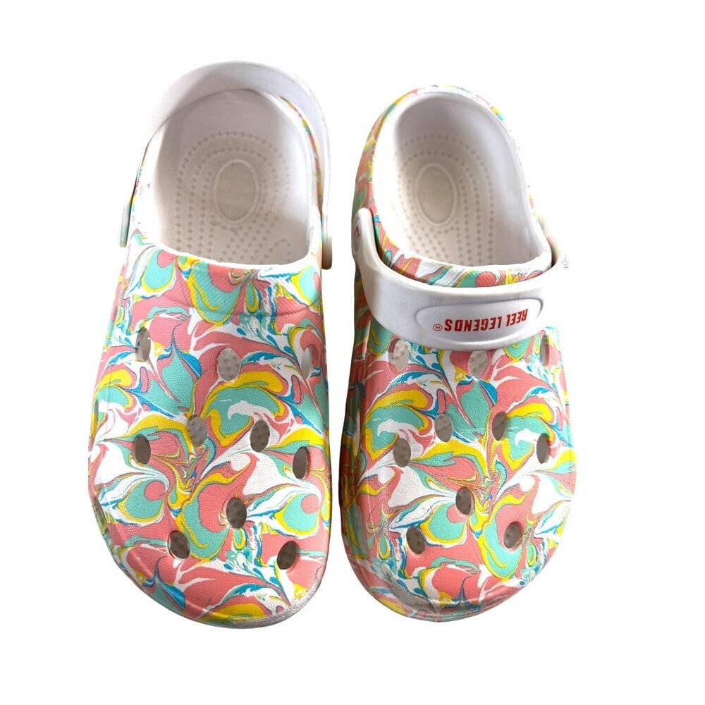 Reel Legends Girls Shoes Croc Style Multicolored Size 3